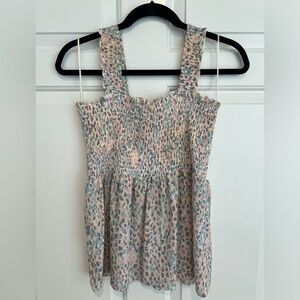 Aqua Floral Tank Top